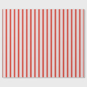 Retro Red Striped Cadeaupapier (Vlak)