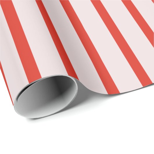 Retro Red Striped Cadeaupapier (Rol Hoek)