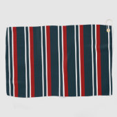 Retro Red Stripes Golfhanddoek (Horizontaal)
