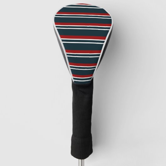 Retro Red Stripes Golfheadcover (Voorkant)