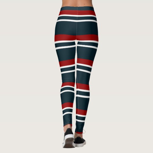 Retro Red Stripes Leggings (Achterkant)