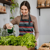 Retro Red Stripes Schort