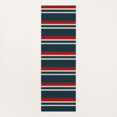 Retro Red Stripes Yogamat (Achterkant)