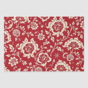 Retro Red toile de jouy Tissuepapier