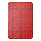 Retro Red Trellis Bath Mat (Voorkant Verticaal)