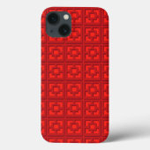 Retro Red Trellis iPhone/iPad case (Achterkant)