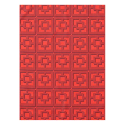 Retro Red Trellis Tablecloth Tafelkleed (Voorkant)