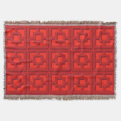 Retro Red Trellis Throw Blanket Deken (Voorkant)