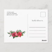 Retro Red Truck Kerstgroet Holiday Foto Briefkaart (Achterkant)