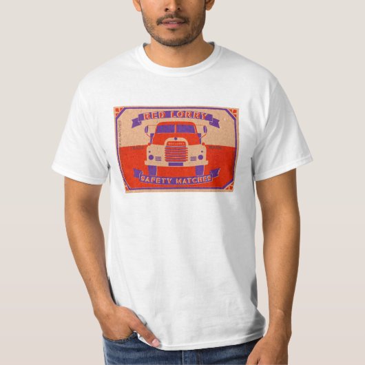 Retro Red Truck matchbox T-shirt (Voorkant)