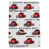 Retro Red Truck Medium Gift Bag Cadeauzakje (Achterkant)