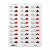 Retro Red Truck op specs Etiket (Full Sheet)