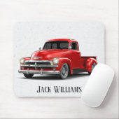 Retro Red Truck op specs Muismat (Met muis)