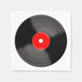Retro Red Vinyl Record Party servetten (Voorkant)