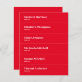 Retro Red Wedding Place Card DIY Kaart (Voorkant / Achterkant)