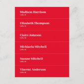 Retro Red Wedding Place Card DIY Kaart (Voorkant)