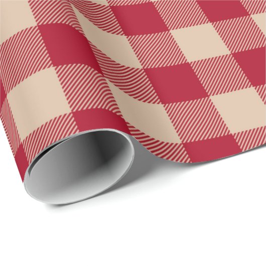  Retro Red White-kerstpanning Cadeaupapier (Rol Hoek)
