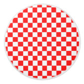 Retro Red White Keukenkast Drawer Knop (Voorkant)