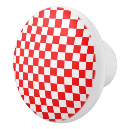 Retro Red White Keukenkast Drawer Knop (Rechts)