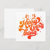 Retro Red White Merry alles Merry kerst (Voorkant / Achterkant)