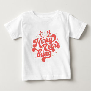 Retro Red White Merry alles Merry kerst