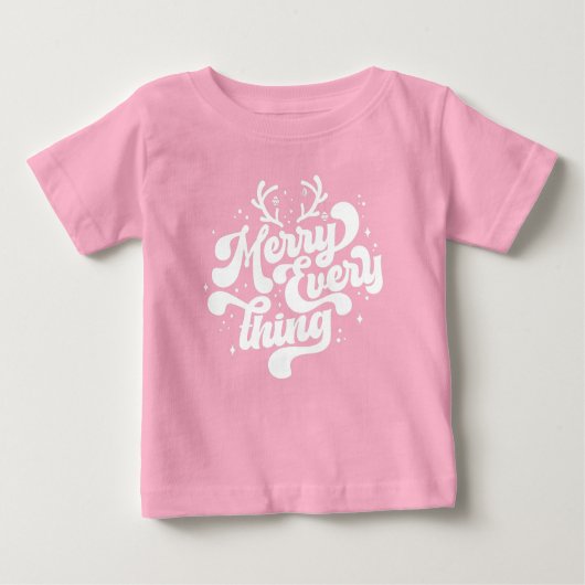 Retro Red White Merry alles Merry kerst (Voorkant)