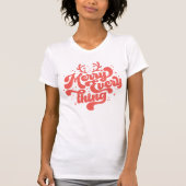 Retro Red White Merry alles Merry kerst T-shirt (Voorkant)