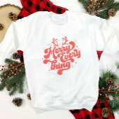 Retro Red White Merry alles Merry kerst Trui