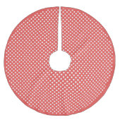 Retro Red White Polka Dot Pattern Kerstboom Rok (Voorkant)