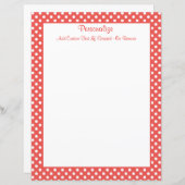 Retro Red & White Polka Dot Pattern Personaliseren (Voorkant / Achterkant)