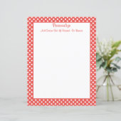 Retro Red & White Polka Dot Pattern Personaliseren (Staand voorkant)
