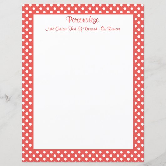 Retro Red & White Polka Dot Pattern Personaliseren (Voorkant)