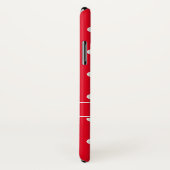 Retro Red White Polka Dots, gepersonaliseerd Case-Mate iPhone Case (Achterkant / rechts)