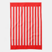 Retro Red White Snoep Stripe Pattern Kitchen Towel Theedoek (Verticaal)