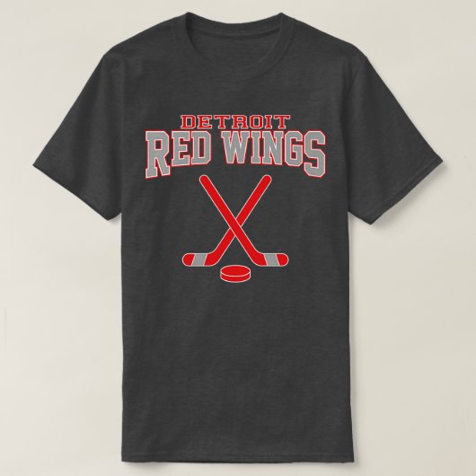 Retro Red Wings Hockey Team 1 T-shirt (Design voorkant)
