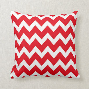Retro RED Zig Zag Pattern Kussen