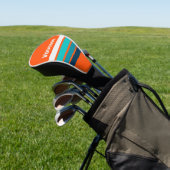 Retro Redder Over Dwars Strepen met Naam Golfheadcover (Insitu)