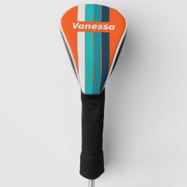 Retro Redder Speld Gestreept met Naam Golfheadcover