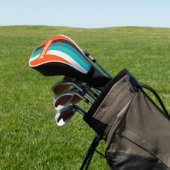 Retro Redder Speld Gestreept met Naam Golfheadcover (Insitu)