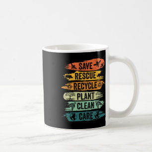 Retro redding bijen Reddingsdieren Recyclen Koffiemok