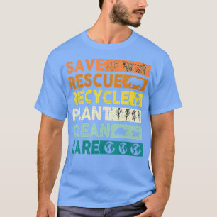 Retro redding bijen Reddingsdieren Recyclen T-shirt