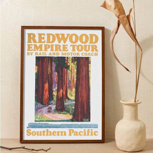  Retro Redwood National Park Empire Tour Poster