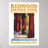  Retro Redwood National Park Empire Tour Poster (Voorkant)