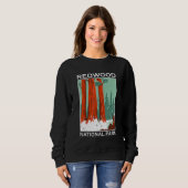 Retro Redwood National Park Outdoor Camping Souven Trui (Voorkant volledig)