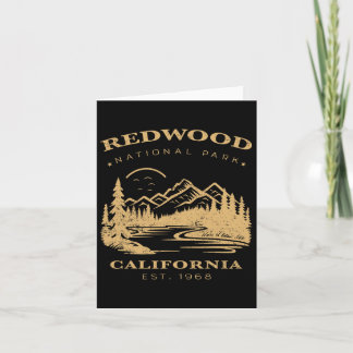 Retro  Redwood National Park voor kinderen Hikin Kaart