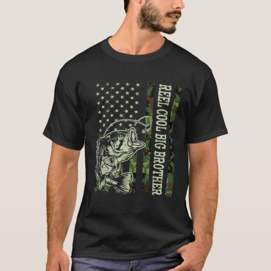 Retro Reel Cool Big Brother Camouflage USA Flag Fi T-shirt (Voorkant)