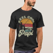 Retro  Reel Style Cool Papi Vist Lover T-shirt (Voorkant)