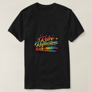 Retro Reflectie: Vintage 70s 80s Esthetiek Zonsond T-shirt