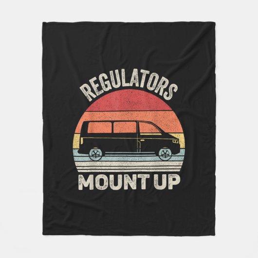 retro-regelaars monteren grappige moeder fleece deken (Voorkant)