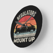 retro-regelaars monteren grappige moeder ronde klok (Hoek)